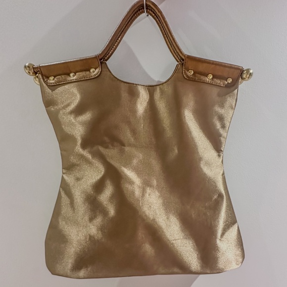 MINT Ed Hardy by Christian Audigier Gold Tote Bag – Love Kills Slowly HeartPrint - Picture 5 of 9